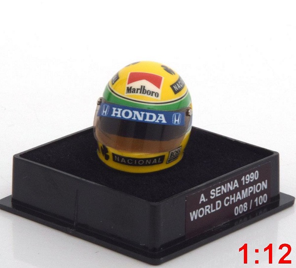 Модель 1:12 McLaren Helm Weltmeister 1990 Senna World Champions Collection (L.E.100pcs)